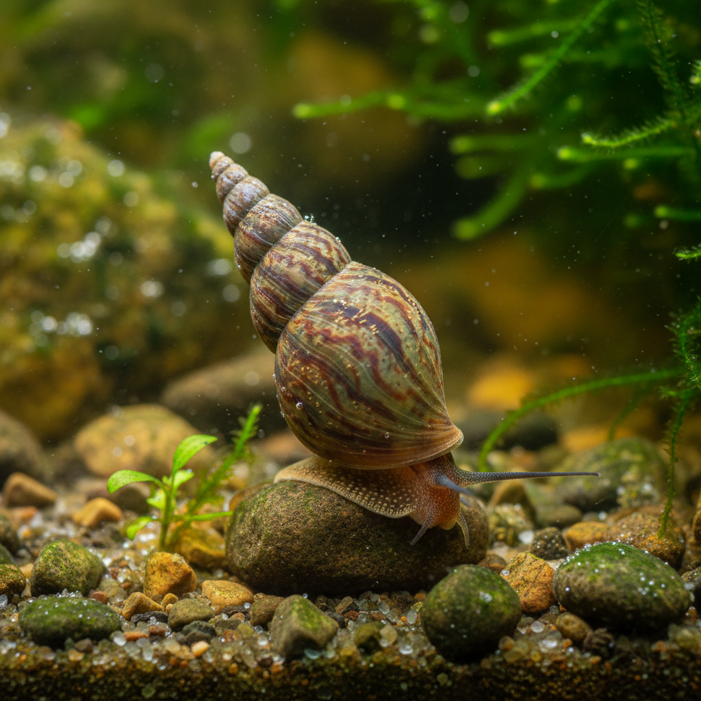 Malaysian Trumpet Snail: Melanoides tuberculata