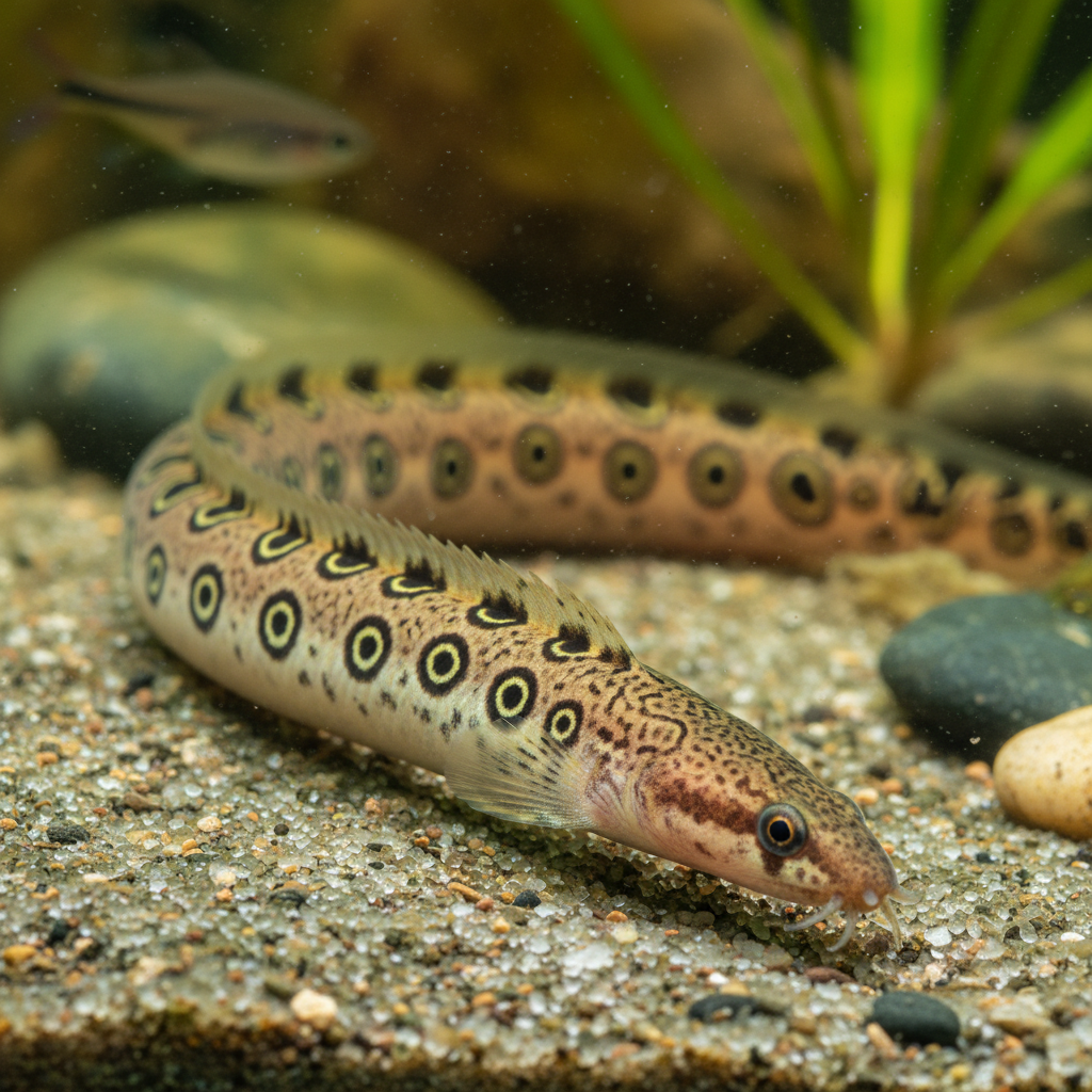 Peacock Spiny Eel: Macrognathus siamensis