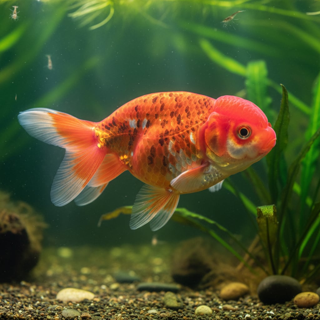 Carassius auratus 'Ranchu': Goldfish ranchu