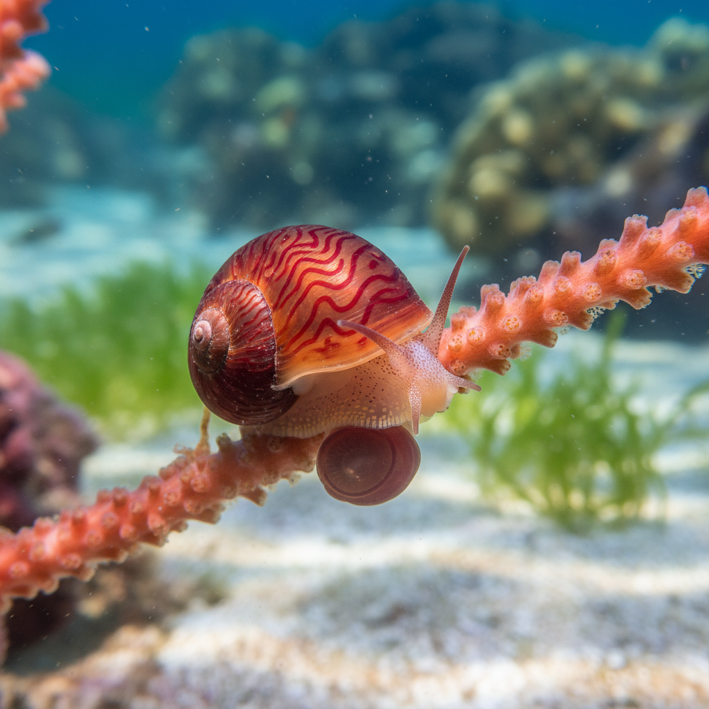 Ruby Onion Snail: Neritina turrita
