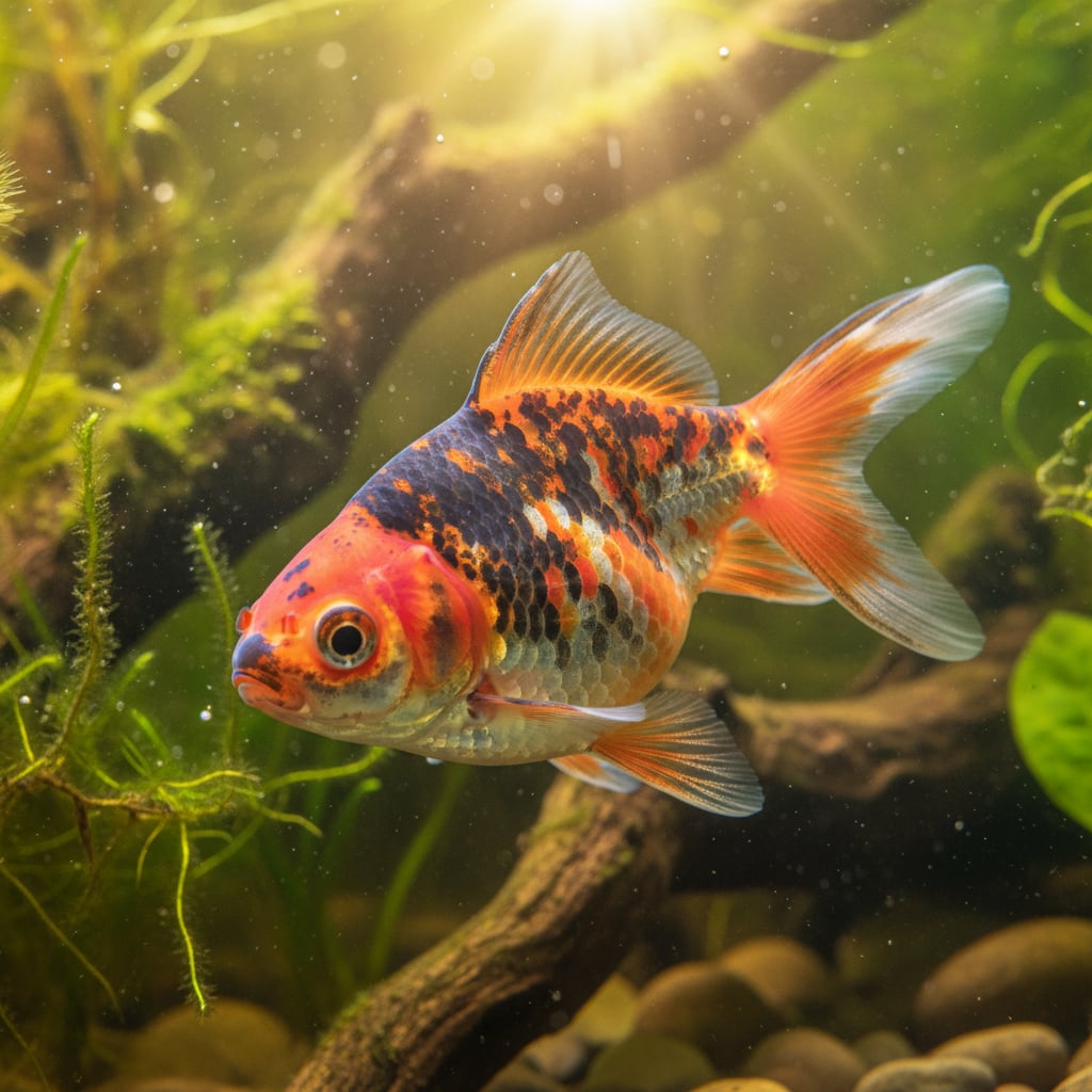 Carassius auratus 'Shubunkin': Shubunkin