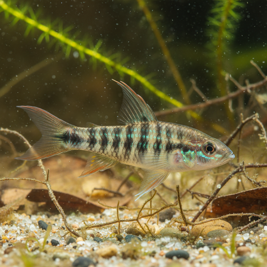 Spade-tailed Checkerboard Cichlid: Dicrossus maculatus