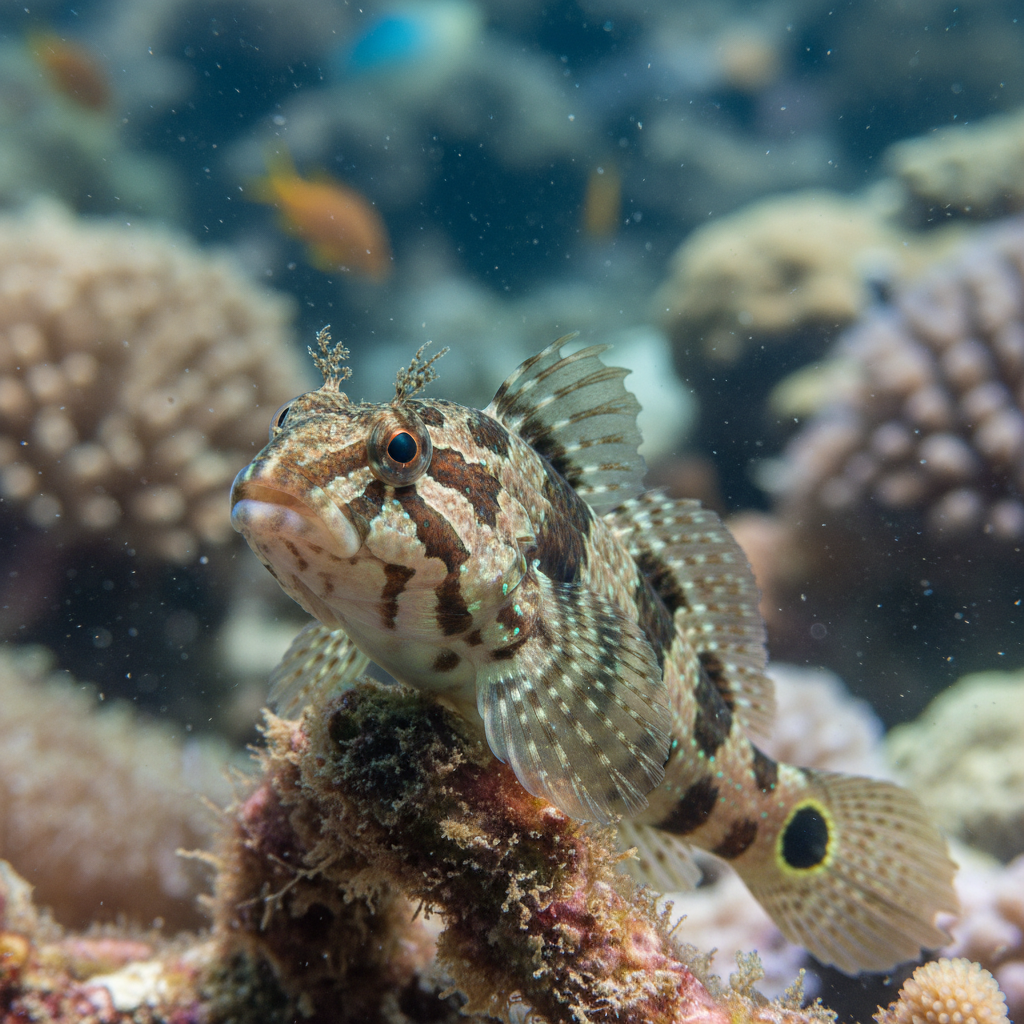 Tailspot Blenny: Ecsenius stigmatura